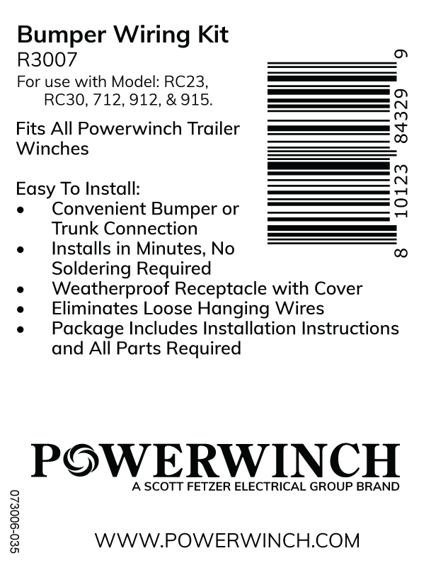 Bumper Wiring Kit- R3007