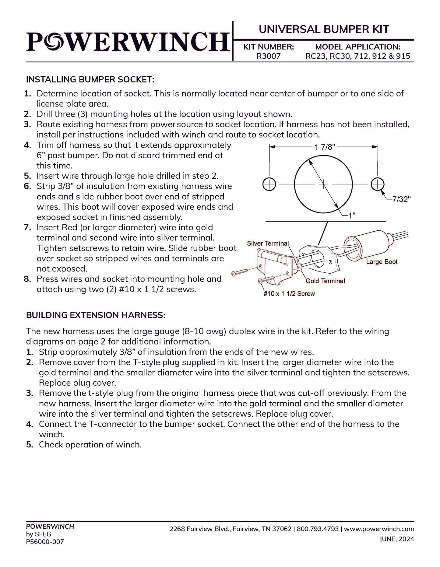 Bumper Wiring Kit- R3007