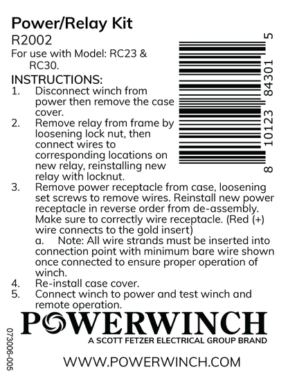 Power/Relay Kit- R2002