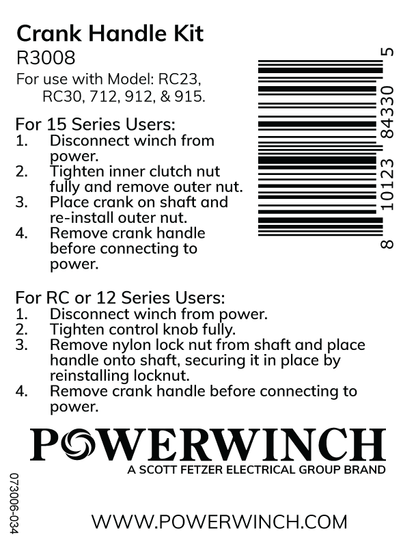 Crank Handle Kit- R3008