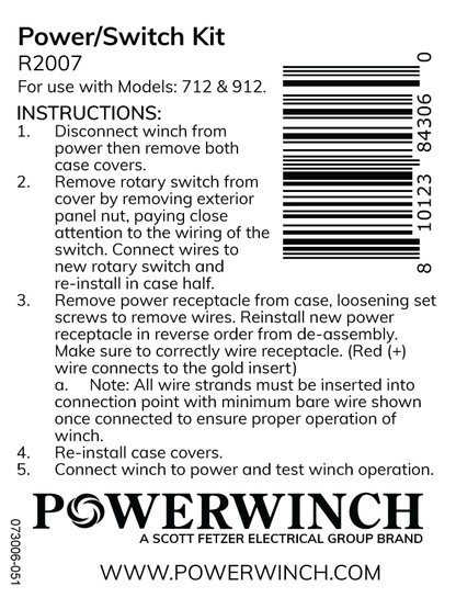 Power/Switch Kit- R2007