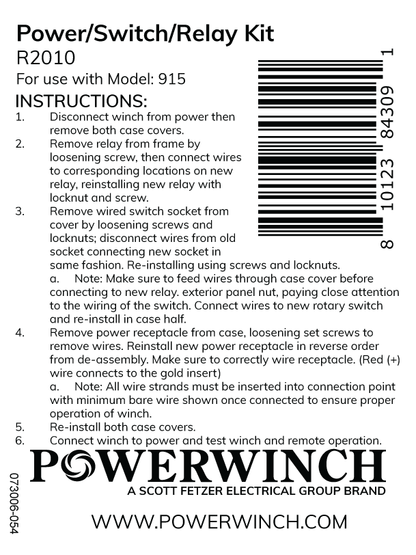 Power/Switch/Relay Kit- R2010